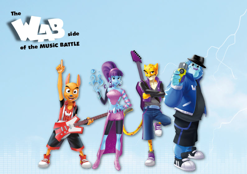 Groupe de rock'n roll des WAB à Walibi